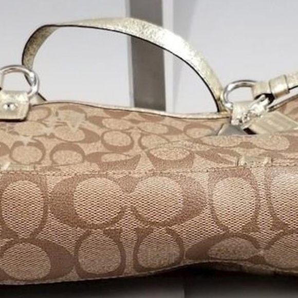 Coach Heritage Star Print Signature C Gold Brown Tote Bag MSRP $298.00 - Picture 7 of 11